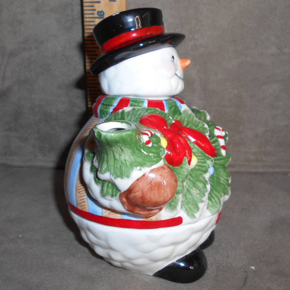 Chadwick-Miller Snowman Tea For One Ceramic Hand Painted 1997 Vintage #31663 - Picture 3 of 13